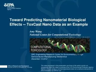 Toward Predicting Nanomaterial Biological Effects -- ToxCast Nano Data as an Example