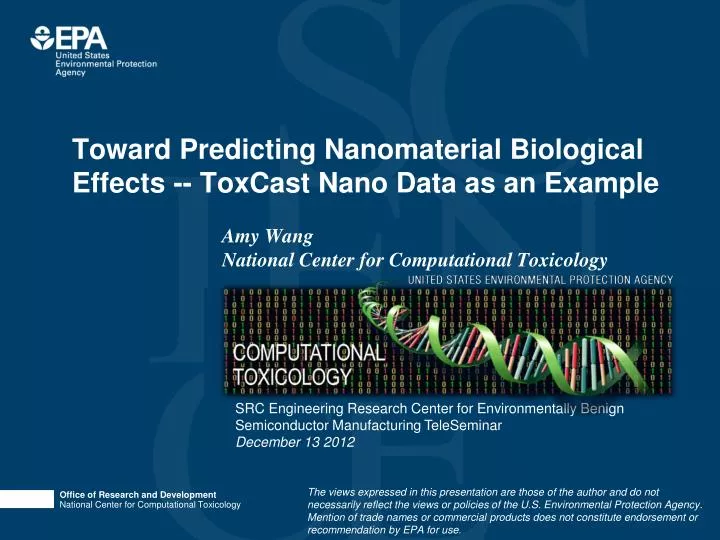 toward predicting nanomaterial biological effects toxcast nano data as an example