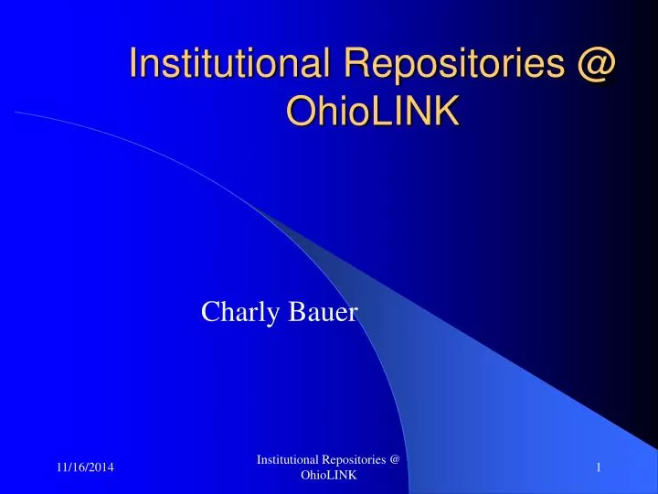 institutional repositories @ ohiolink