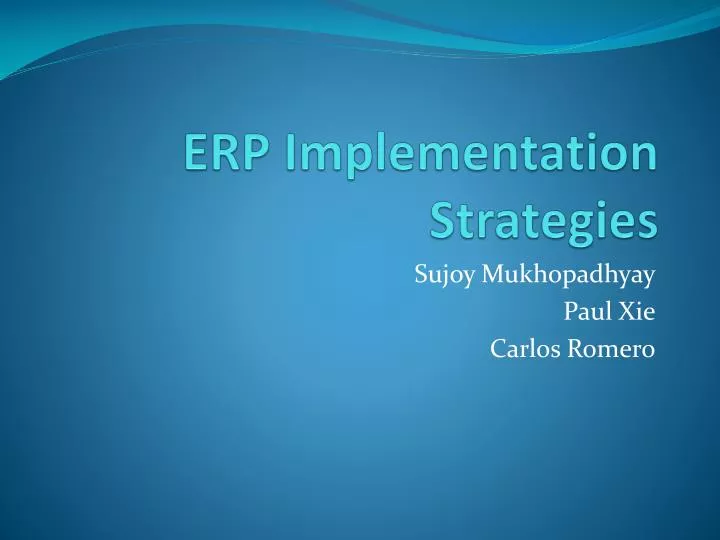 erp implementation strategies