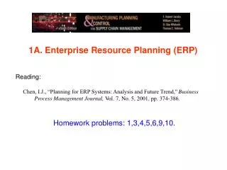 1A. Enterprise Resource Planning (ERP)