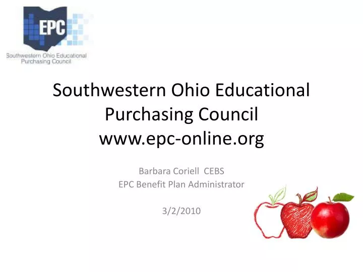 southwestern ohio educational purchasing council www epc online org