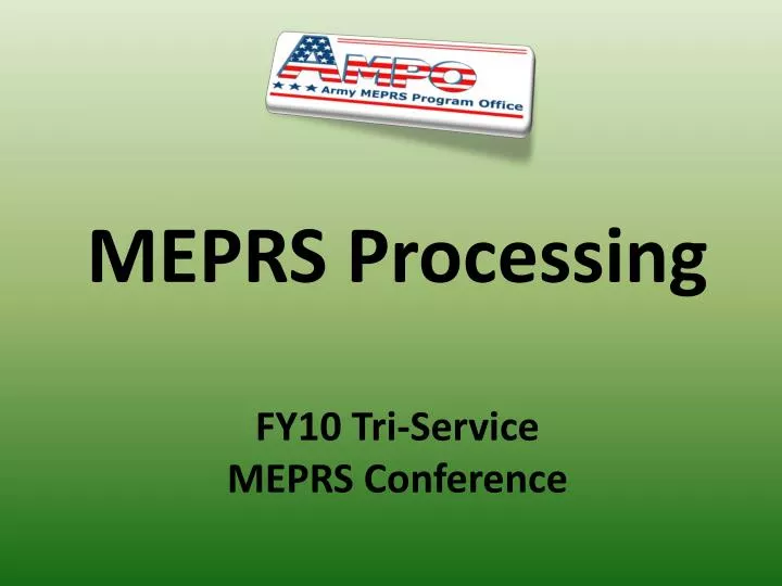 meprs processing
