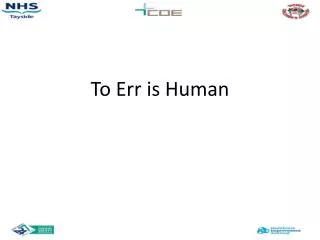 to err is human