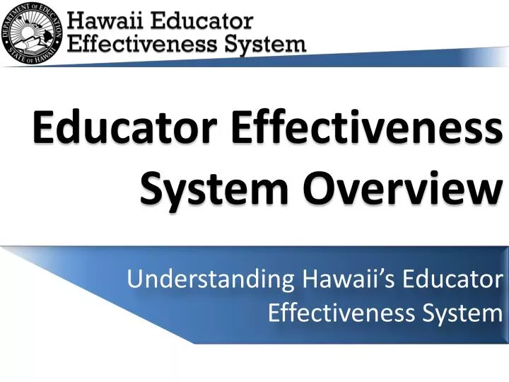 educator effectiveness system overview