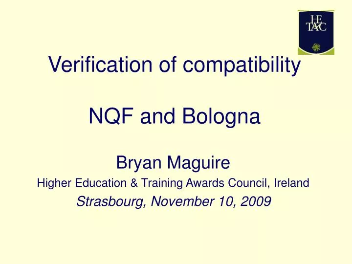 verification of compatibility nqf and bologna