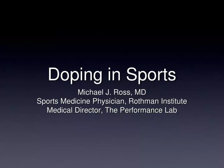 doping in sports