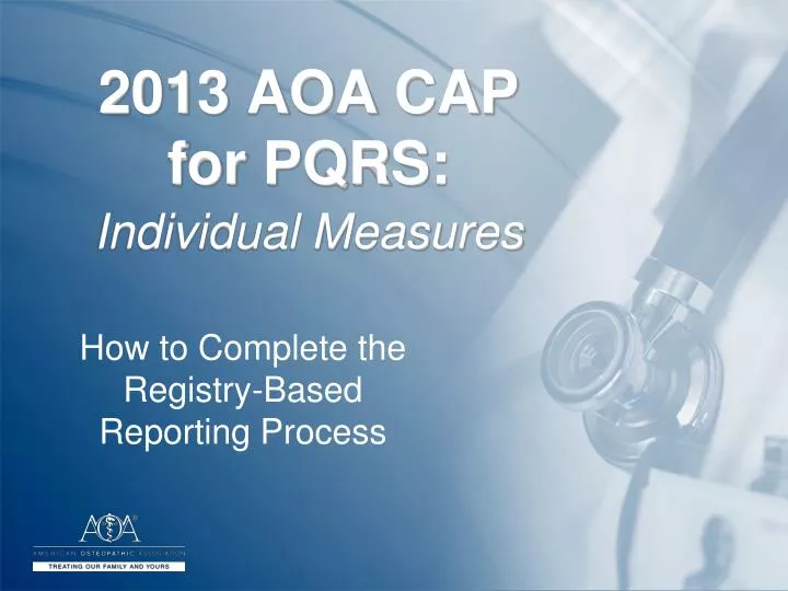 2013 aoa cap for pqrs individual measures