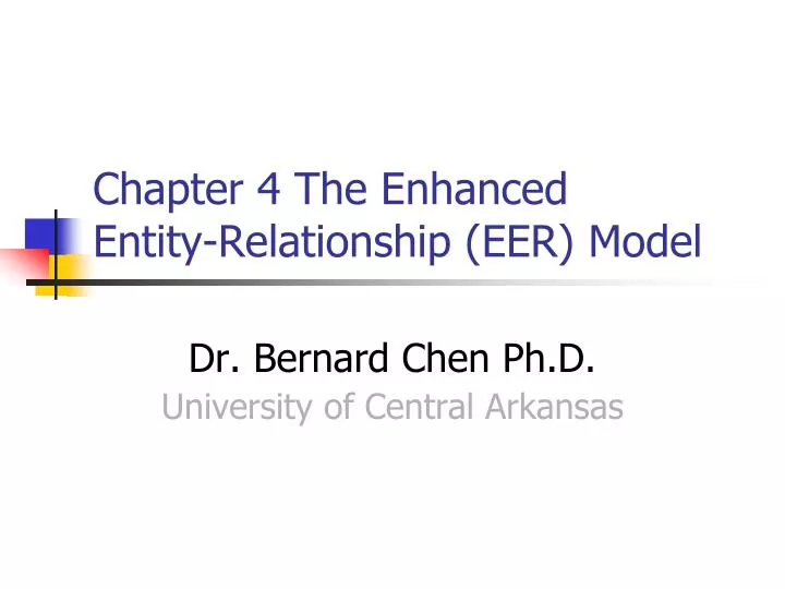 chapter 4 the enhanced entity relationship eer model