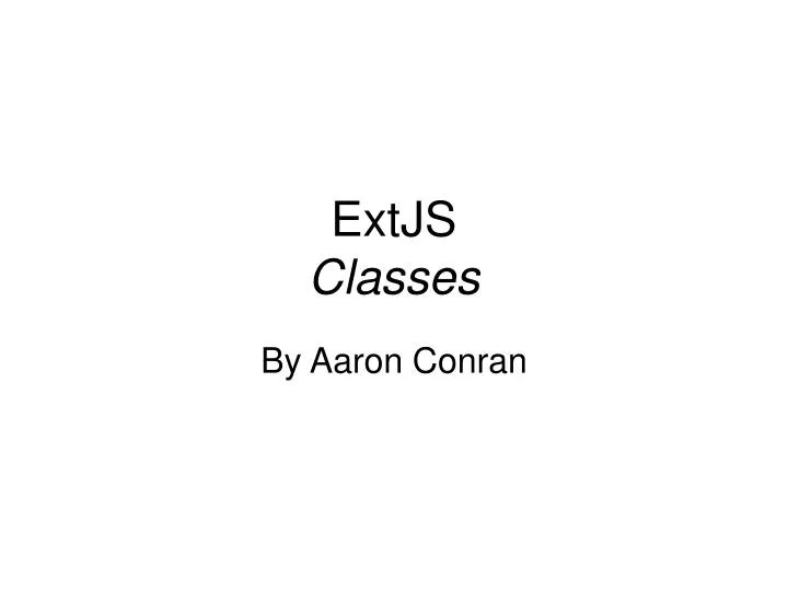 extjs classes
