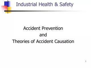 Industrial Health &amp; Safety