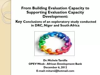 From Building Evaluation Capacity to Supporting Evaluation Capacity Development: