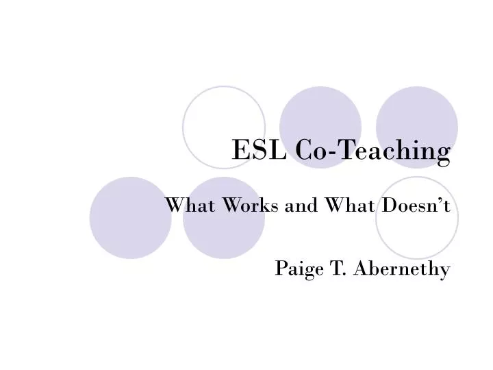 esl co teaching