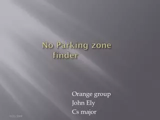 No Parking zone finder