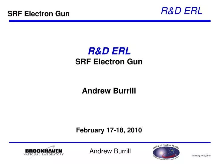 r d erl srf electron gun