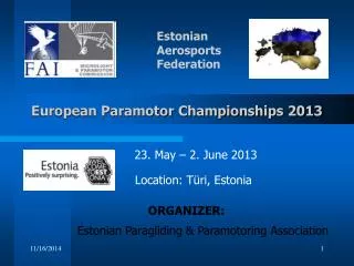 European Paramotor Championships 2013
