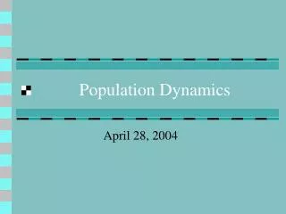 population dynamics