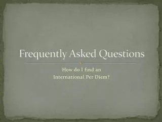 Frequently Asked Questions