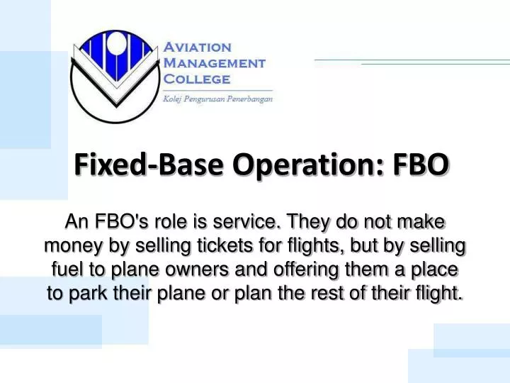 fixed base operation fbo