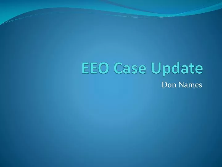 eeo case update