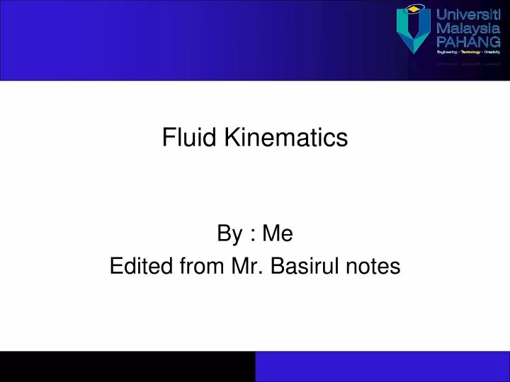 fluid kinematics