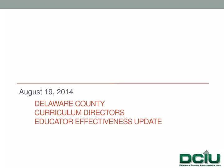 delaware county curriculum directors educator effectiveness update