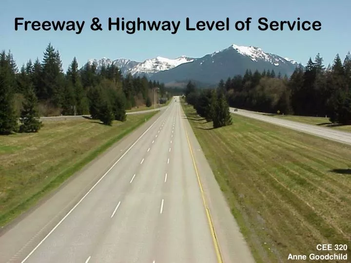 freeway highway level of service