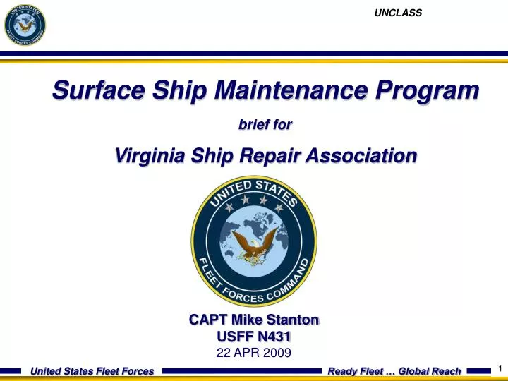 surface ship maintenance program brief for virginia ship repair association