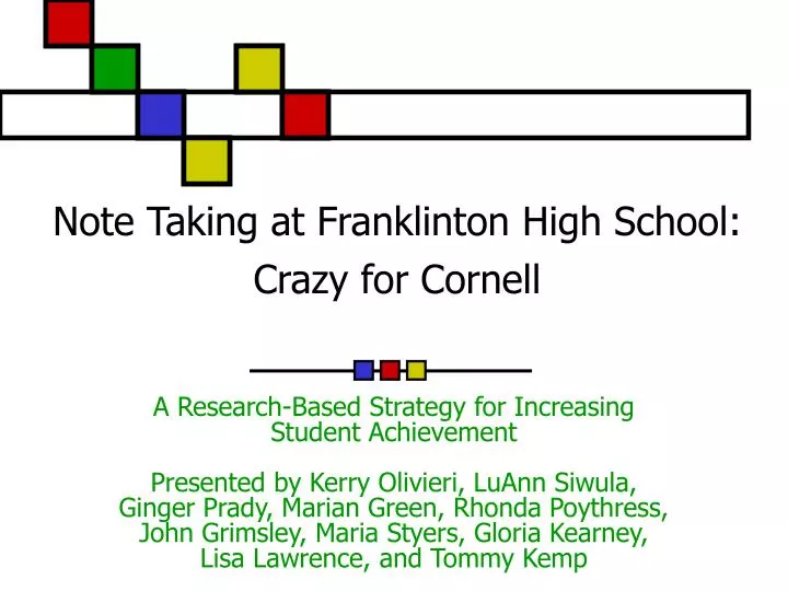 note taking at franklinton high school crazy for cornell