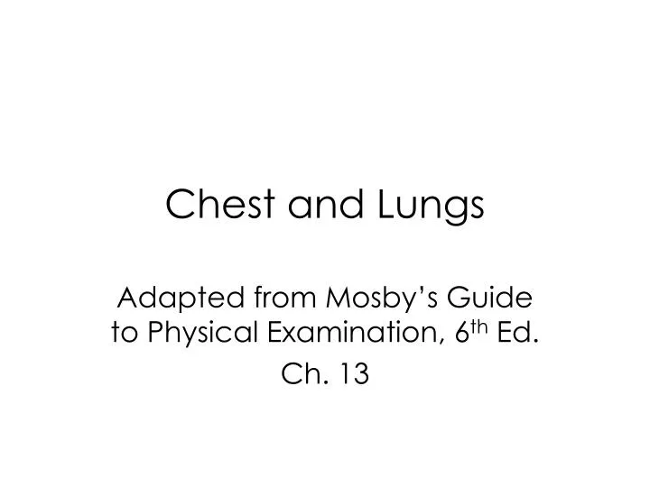 chest and lungs