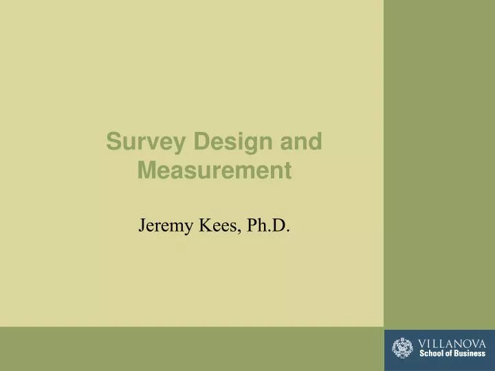 survey design and measurement