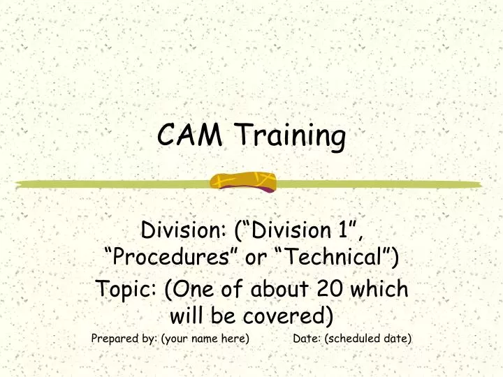 cam training