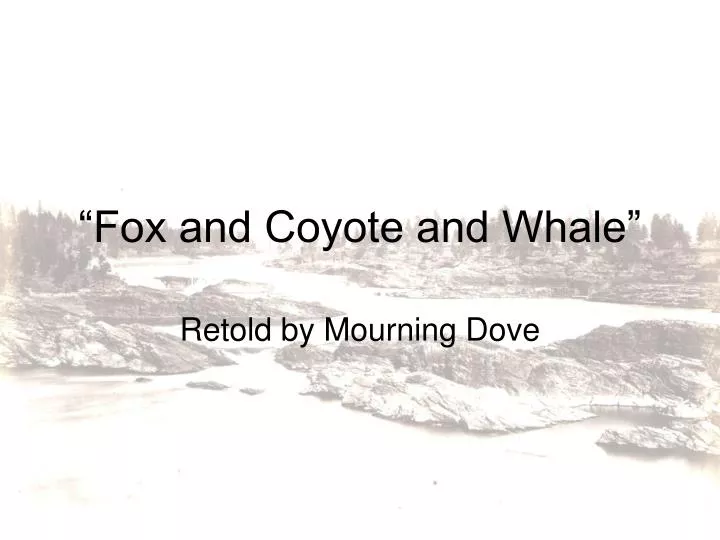 fox and coyote and whale