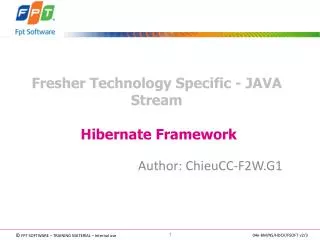 Fresher Technology Specific - JAVA Stream Hibernate Framework