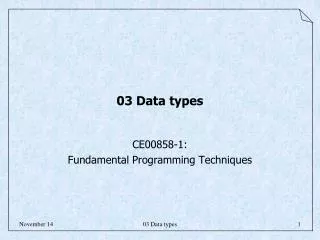 03 Data types