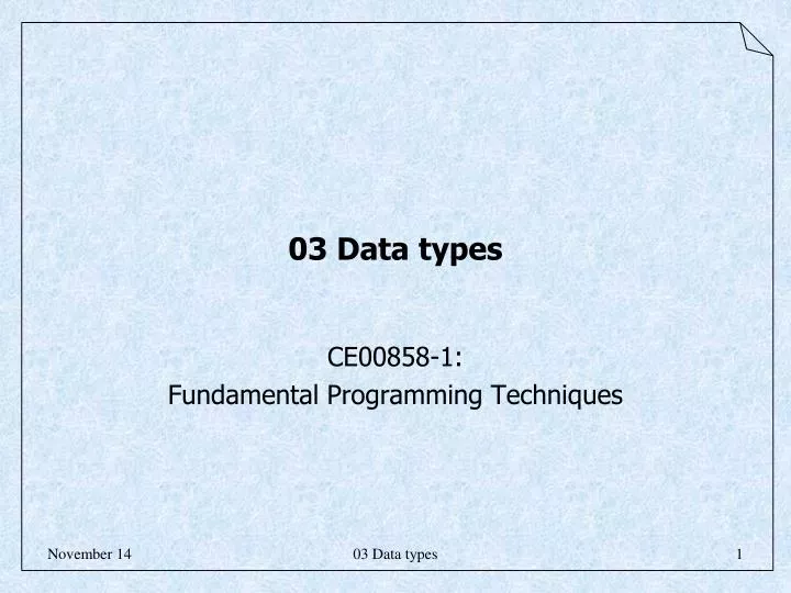 03 data types