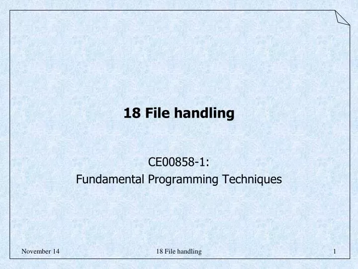 18 file handling