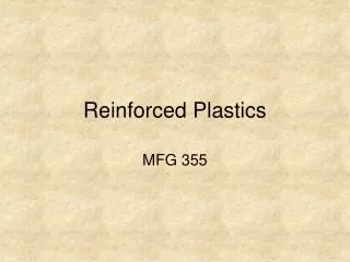 Reinforced Plastics
