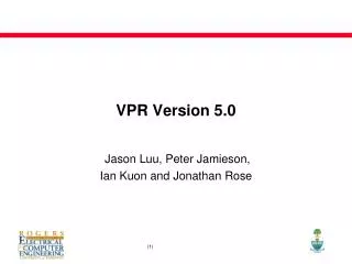 VPR Version 5.0