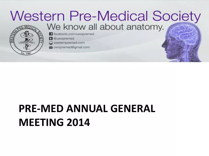 pre med annual general meeting 2014
