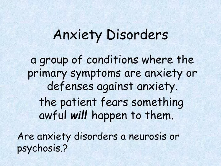 anxiety disorders