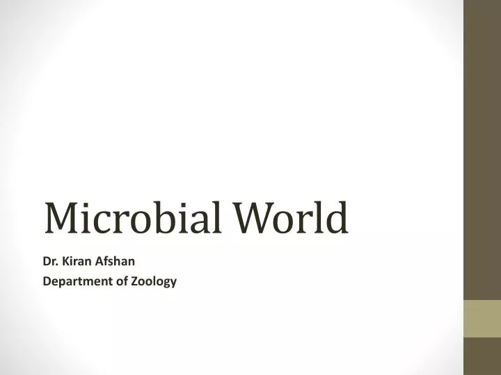 microbial world