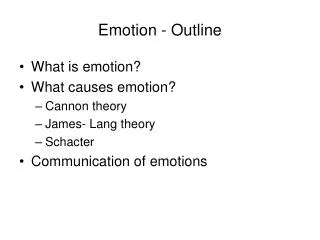 Emotion - Outline