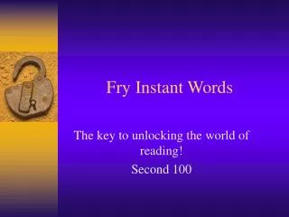 Fry Instant Words