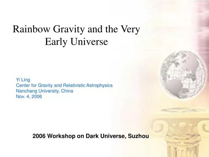 rainbow gravity and the very early universe