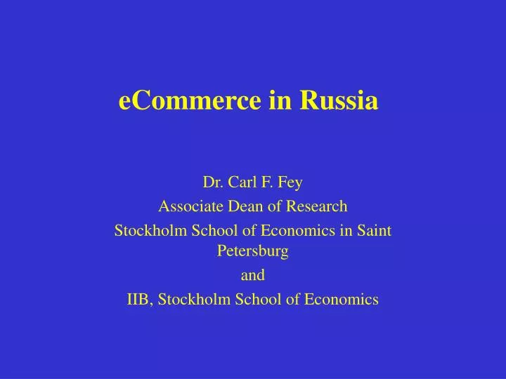 ecommerce in russia