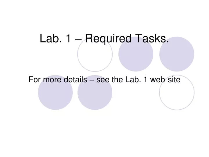 lab 1 required tasks