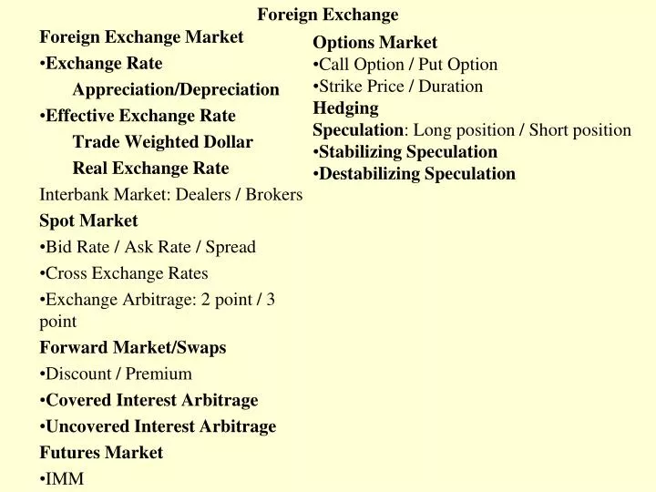 foreign exchange