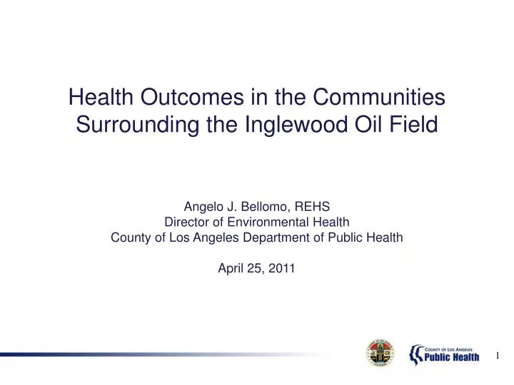 health outcomes in the communities surrounding the inglewood oil field