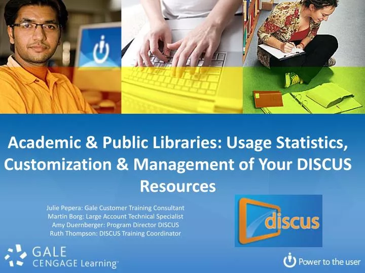 academic public libraries usage statistics customization management of your discus resources